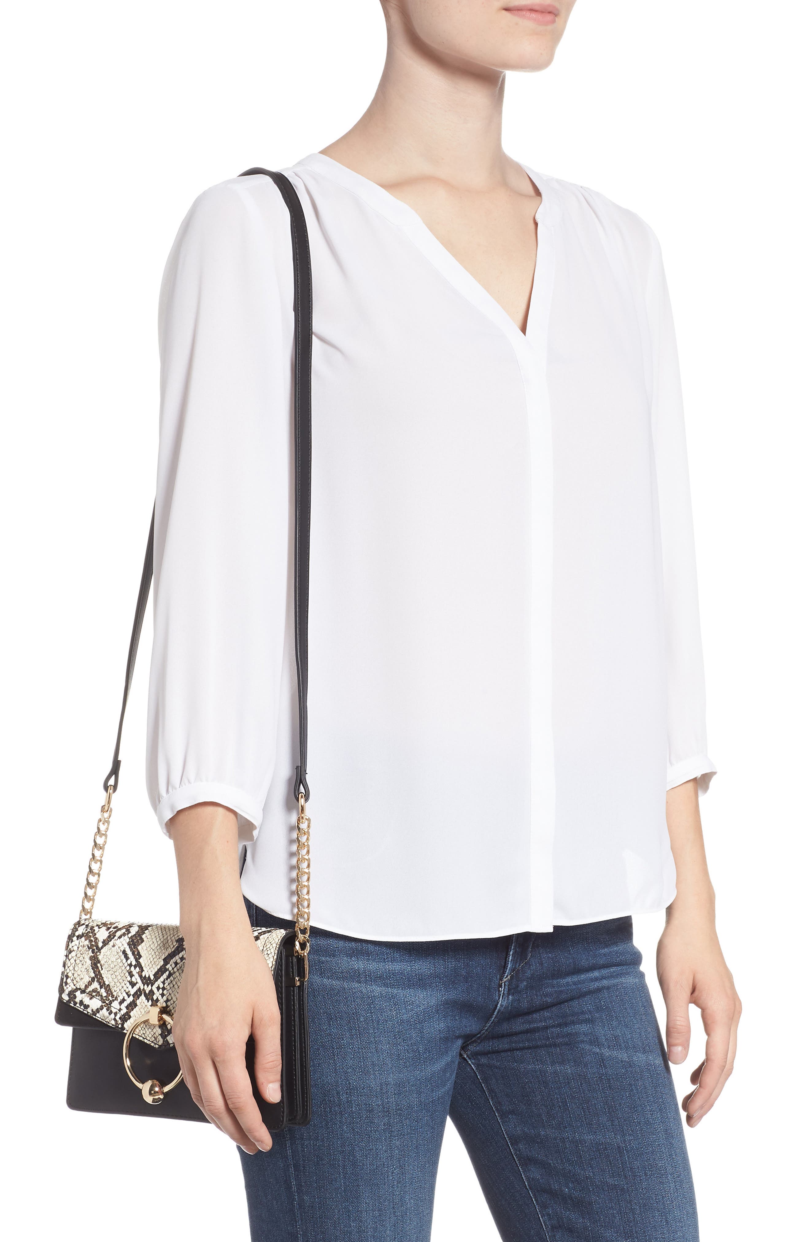 Selina Snake Effect Crossbody Bag, Alternate, color, BLACK MULTI