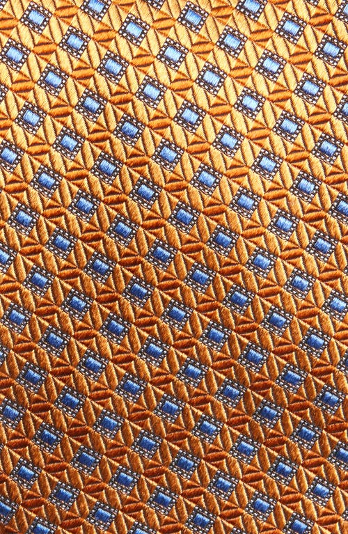 Nordstrom Geometric Silk Tie In Orange