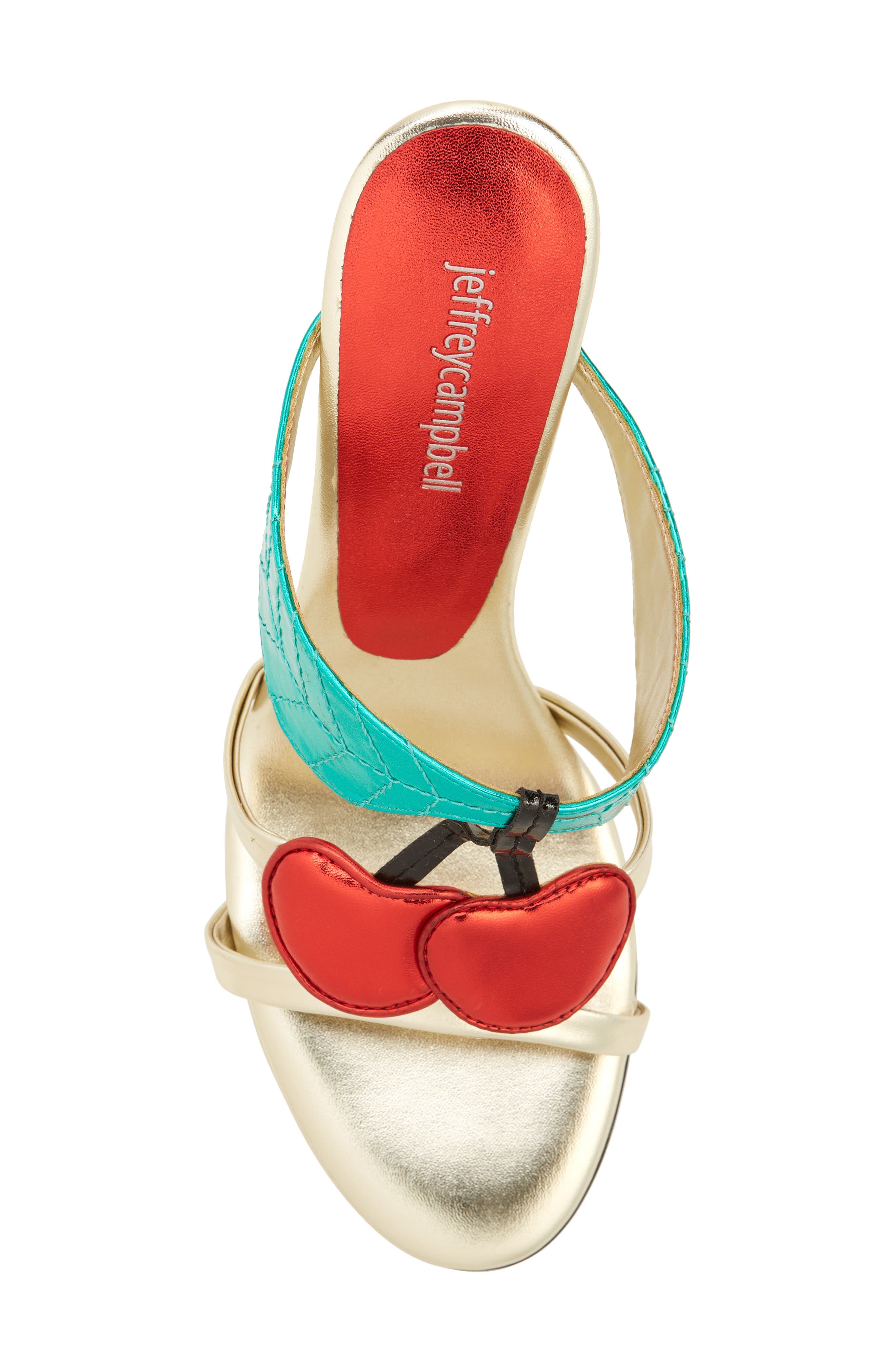 Cereza Wedge Slide Sandal, Alternate, color, GOLD MULTI