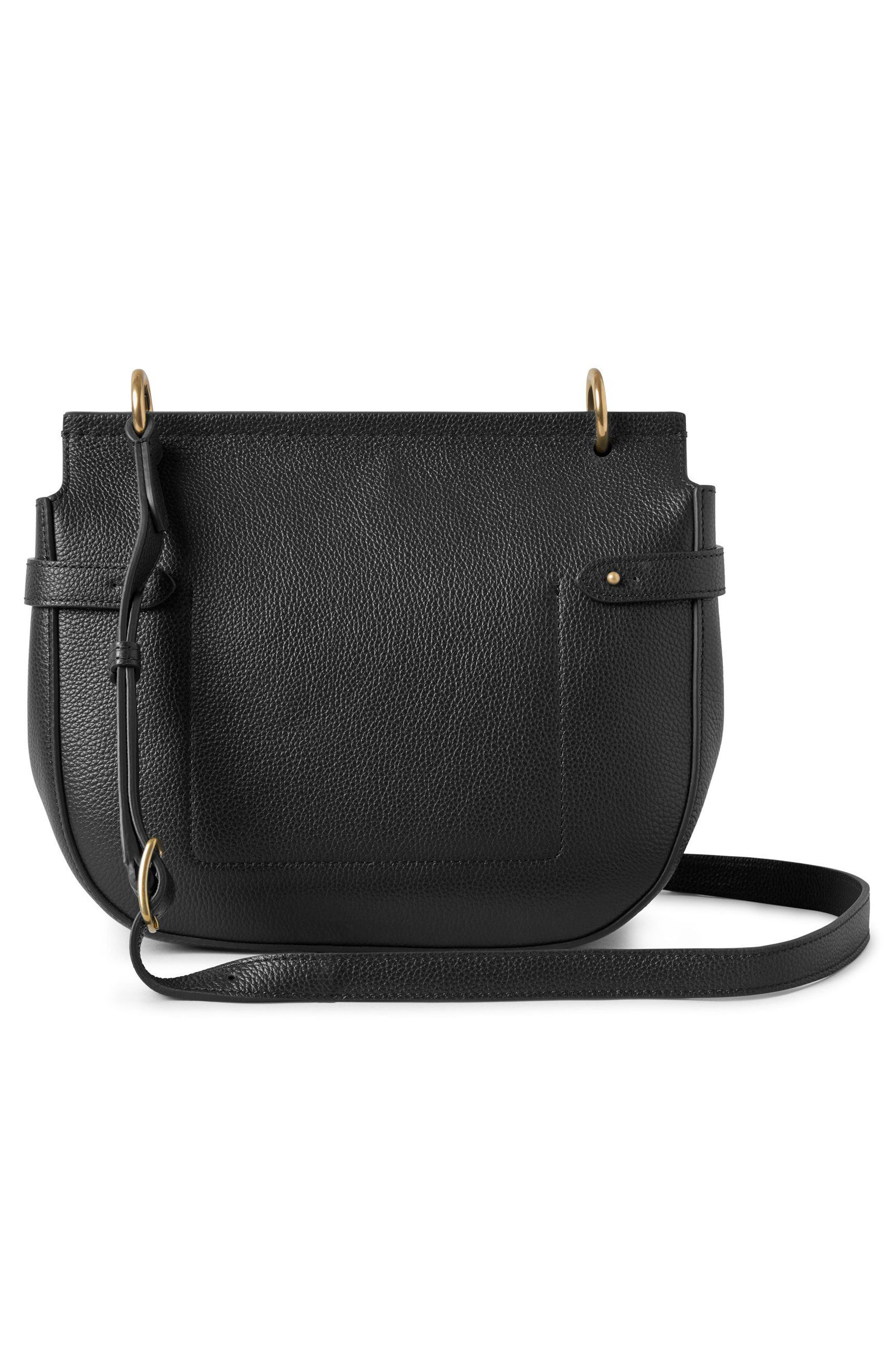 Mulberry Amberley Leather Satchel, Alternate, color, Black