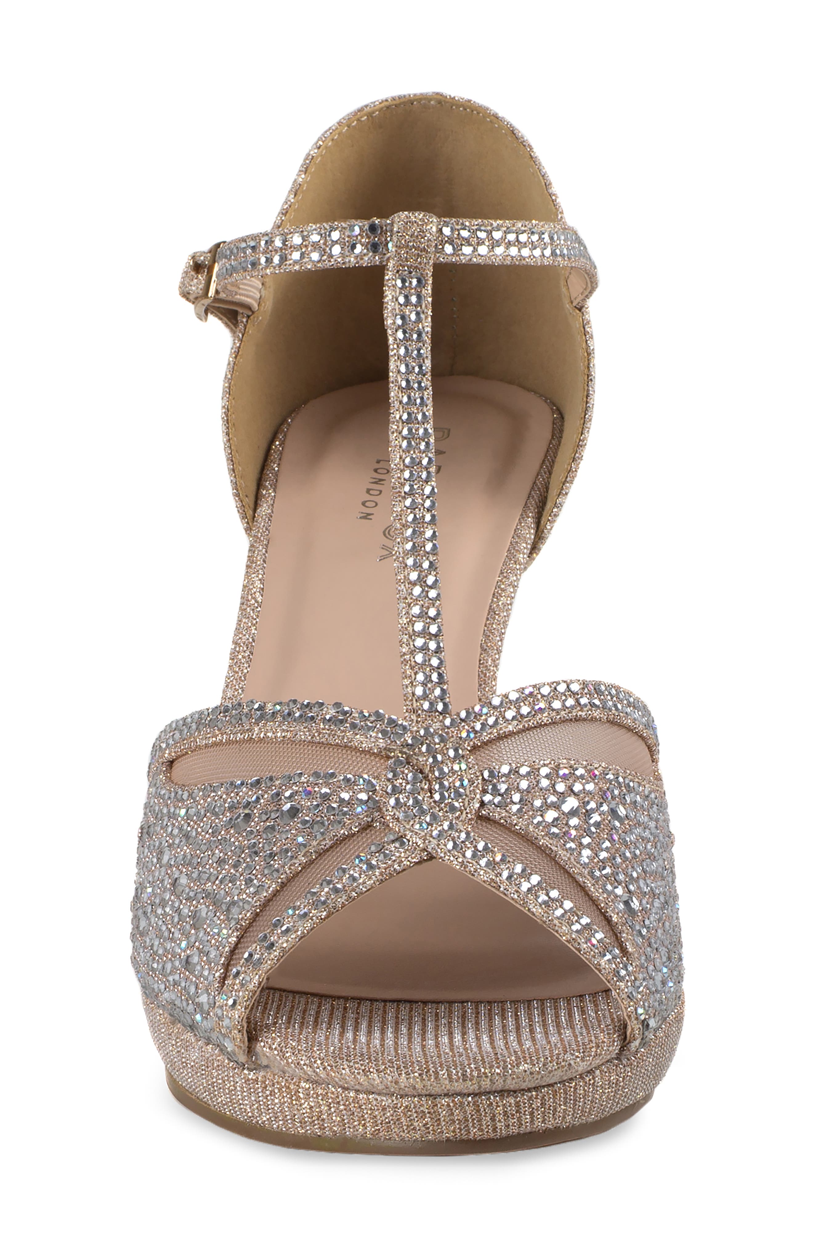 Nora T-Strap Platform Sandal, Alternate, color, CHAMPAGNE