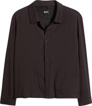 BOSS Carper Linen Blend Shirt Jacket