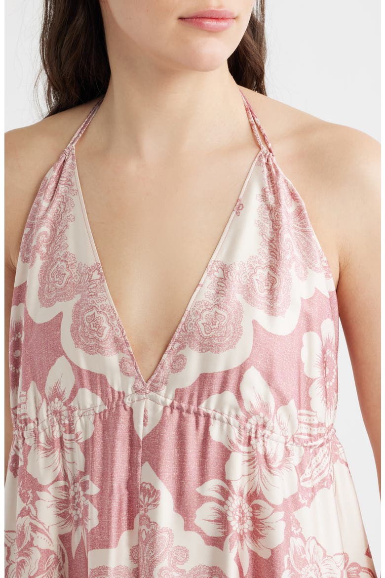 The Davina Paisley Halter Maxi Dress, Alternate, color, FOXGLOVE