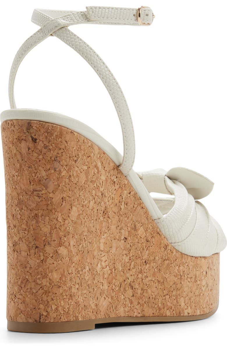 ALDO Tainah Ankle Strap Platform Wedge Sandal, Alternate, color, White/ Bone