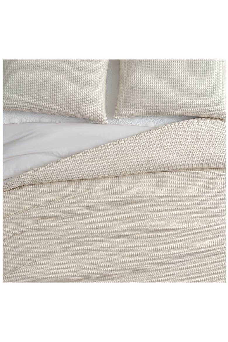 Kyla Waffle Knit Comforter & Shams Set, Alternate, color, CREAM
