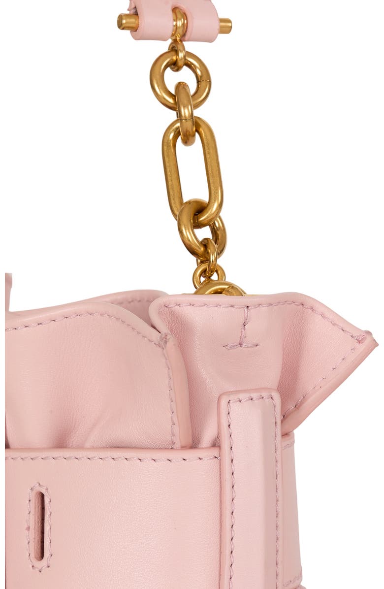 Balmain Mini Anthem bag in smooth leather, Alternate, color, Pink