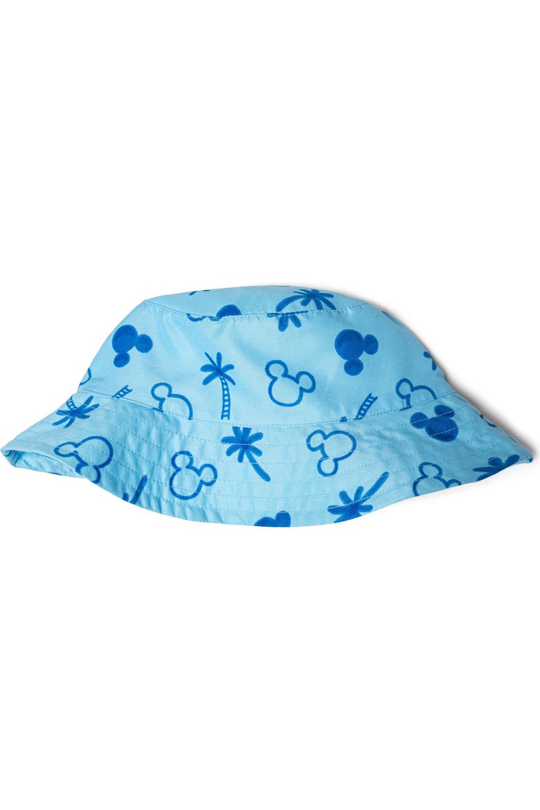 Mickey Mouse Swimwear One Piece Sunsuit and Hat Set, Alternate, color, Light Blue Mickey