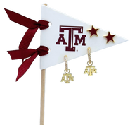 Color Shout Texas A&M University  Pennant Pair Earring Set
