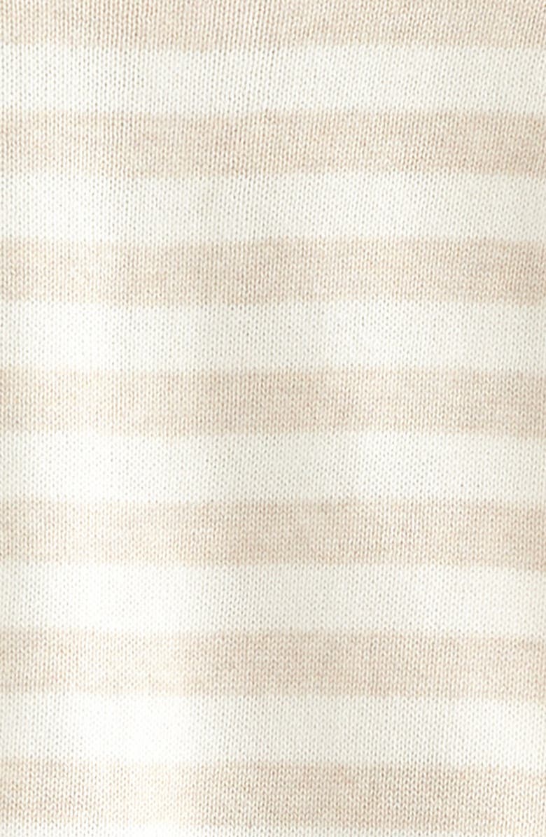 Nordstrom Stripe Short Sleeve Knit Henley & Shorts Set, Alternate, color, Beige Oatmeal Heather Stripe