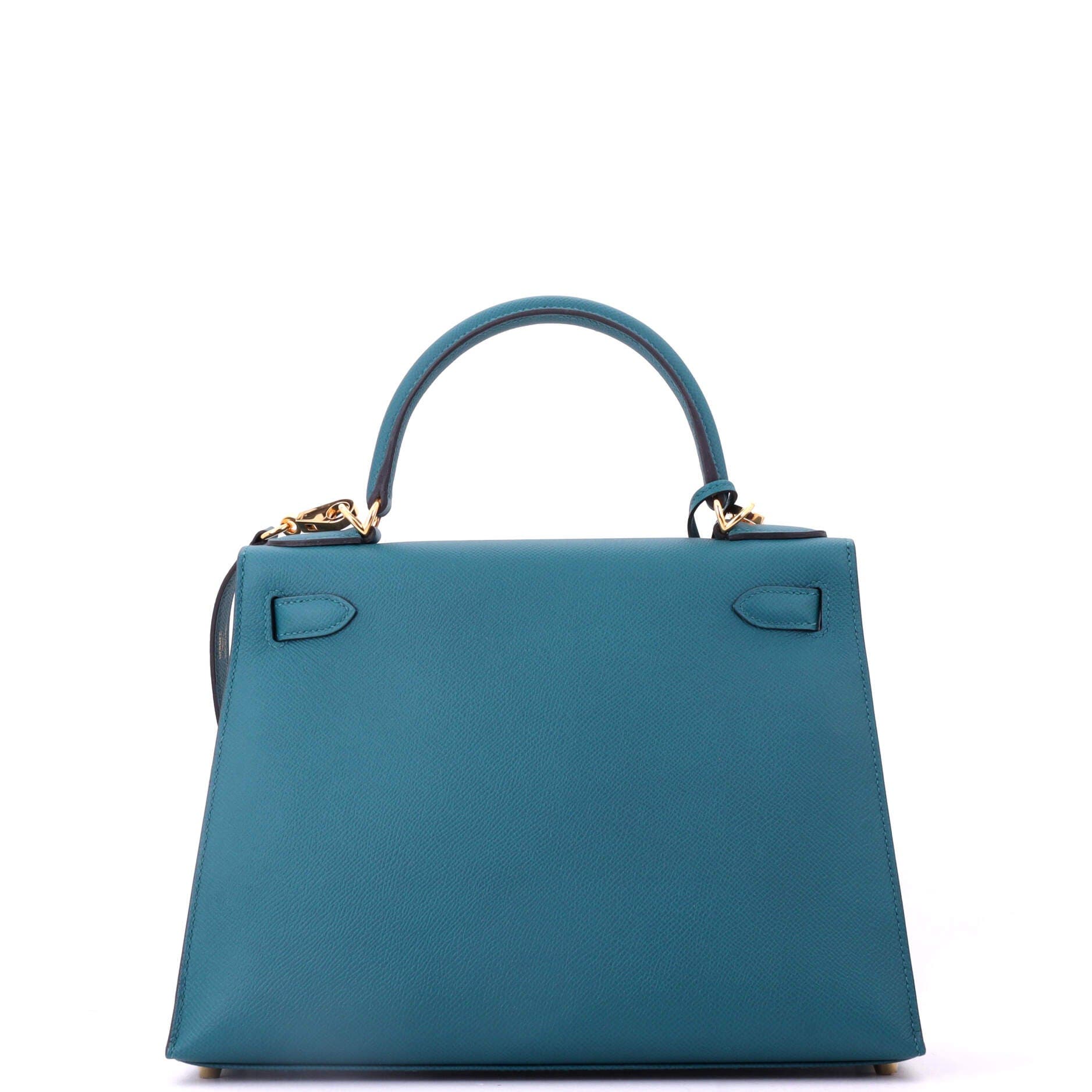 Pre-Owned Hermes Kelly Handbag Green Epsom with Gold Hardware 28, Alternate, color, Vert Bosphore