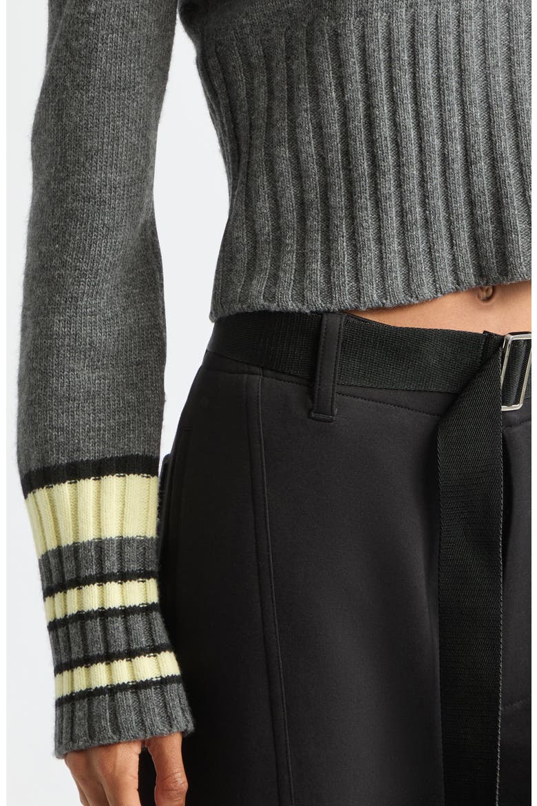 Wool Crewneck Sweater, Alternate, color, BLACK WAX GREY
