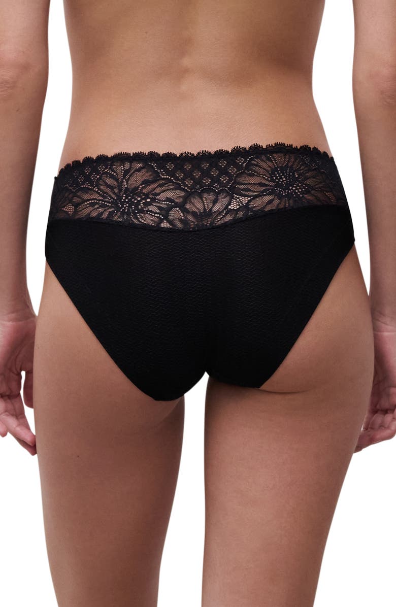 Chantelle Lingerie Sublime Mid Rise Bikini, Alternate, color, Black