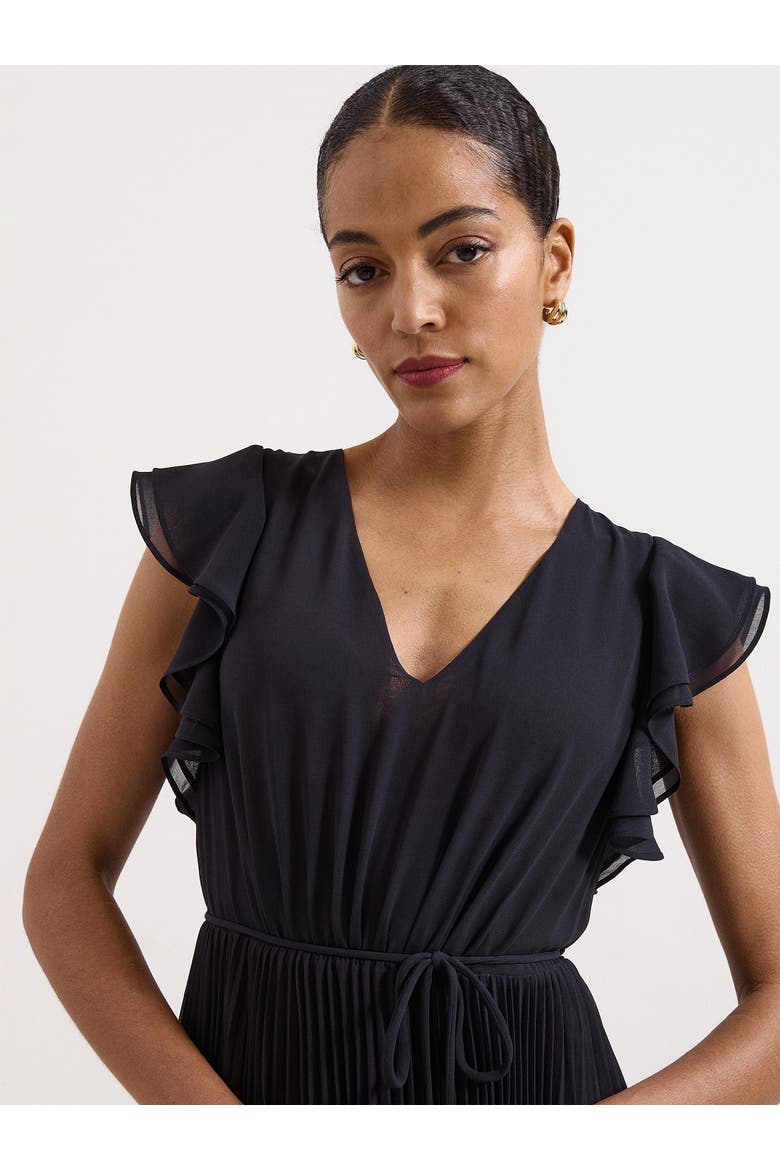 Uma Pleated Floral Maxi Dress, Alternate, color, Black Mu
