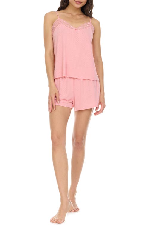 Flora By Flora Nikrooz Brittany Short Pointelle Knit Pajamas In Pink