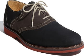 1901 Two-Tone Saddle Derby — navy black  & Taupe 1901 men saddle shoes - Gem main image 3