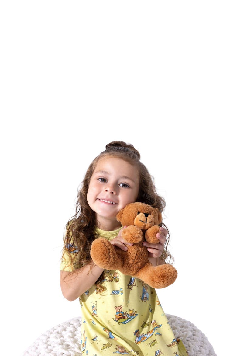Kids' Teddy Bear Picnic Short Sleeve Dress, Alternate, color, Teddy Bear Picnic