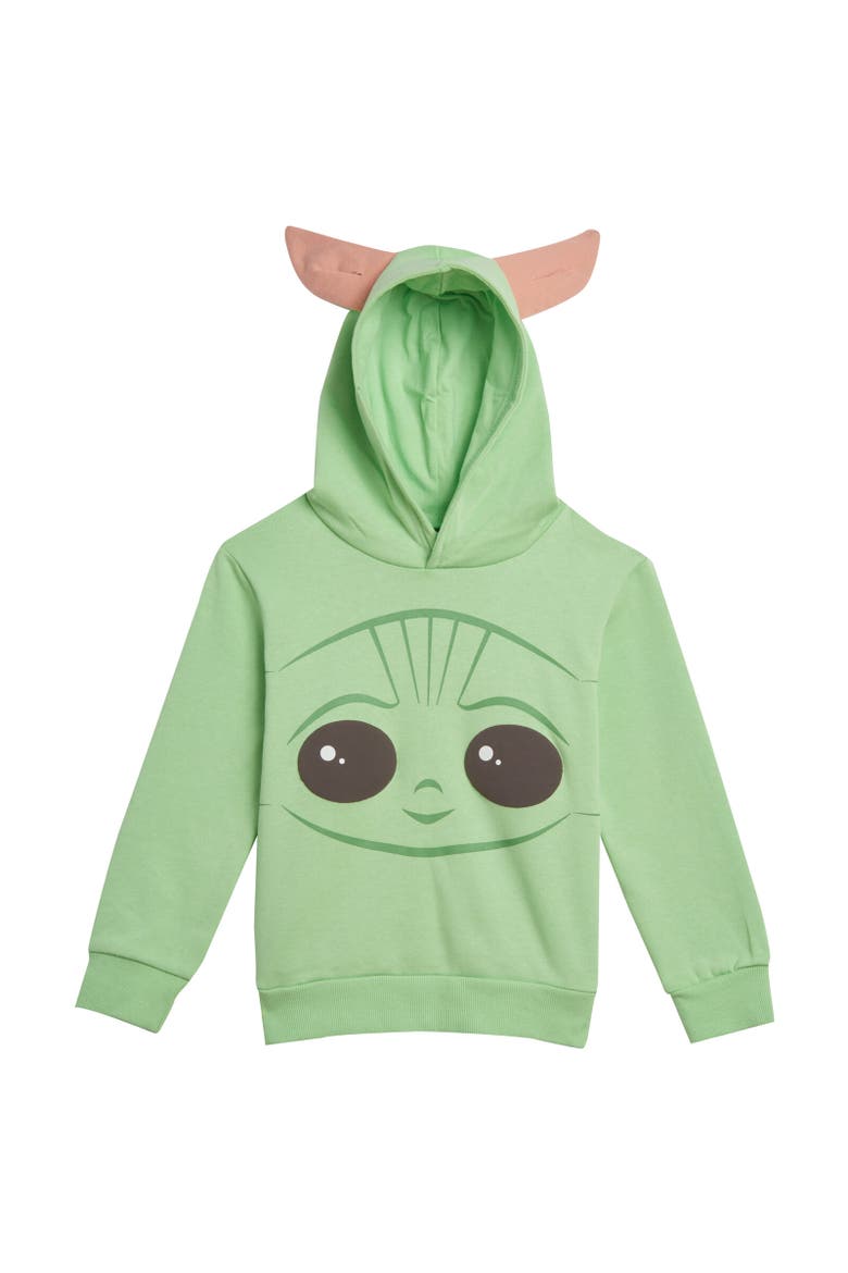 Baby Yoda The Mandalorian Cosplay Pullover Hoodie, Alternate, color, Green