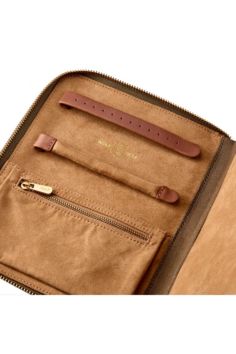 Ida Travel Zip Jewelry Portfolio, Alternate, color, Khaki