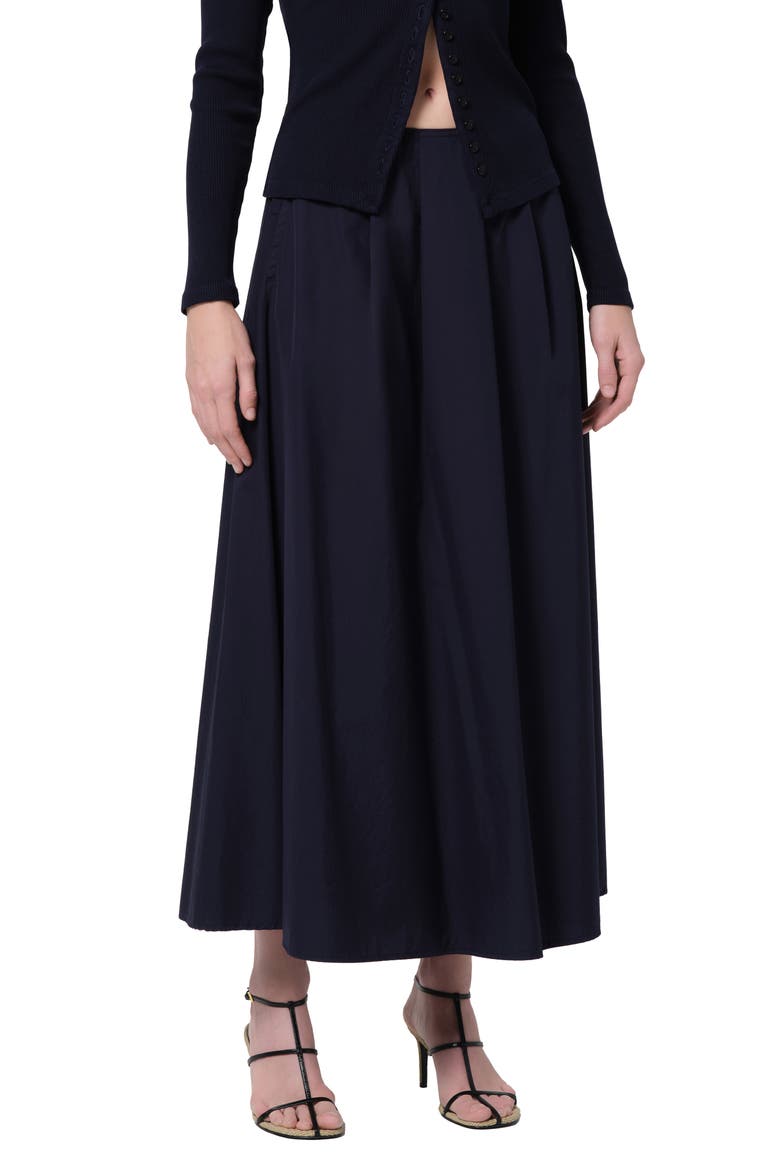 Emi Cotton Poplin Skirt, Main, color, NAVY
