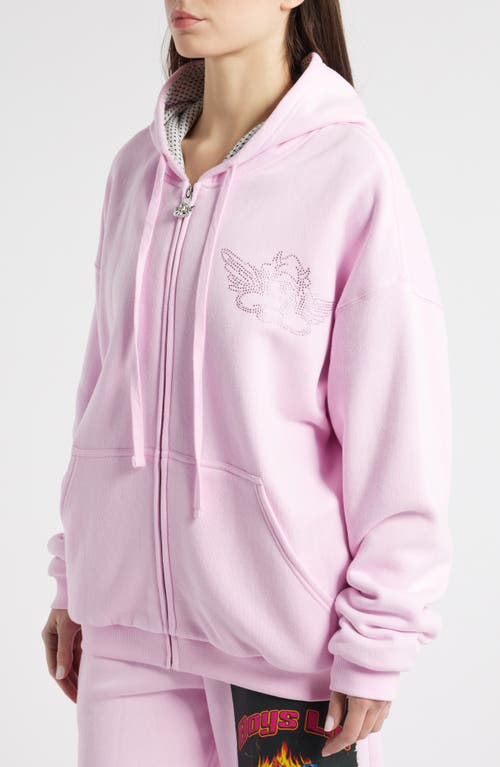 Boys Lie Breaking Point Harley Zip Hoodie In Pink