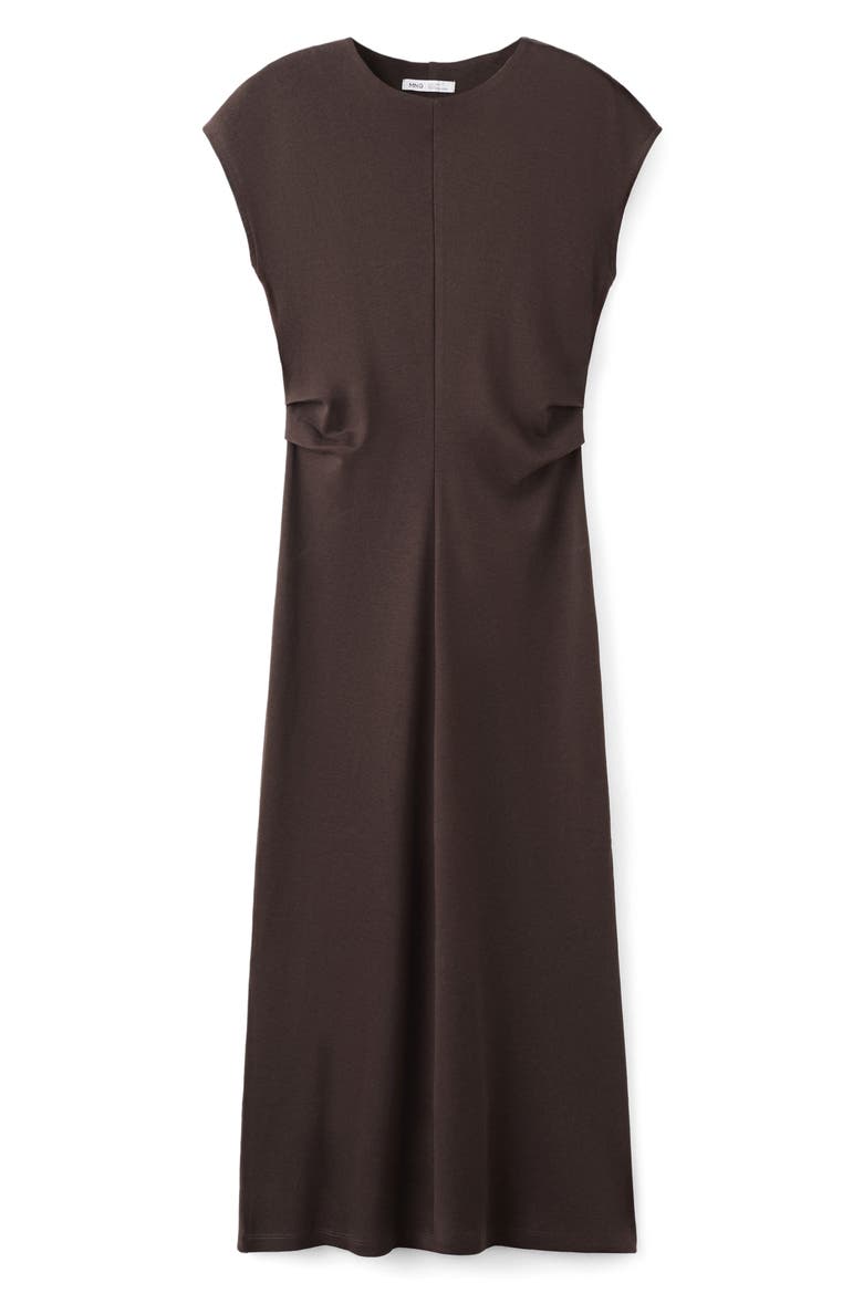 Cotton Jersey Midi Dress, Alternate, color, BROWN