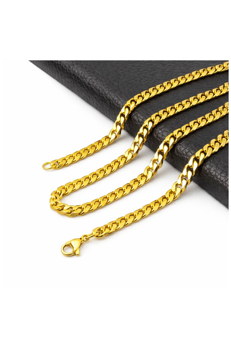 Cuban Chain Necklace, Alternate, color, GOLD