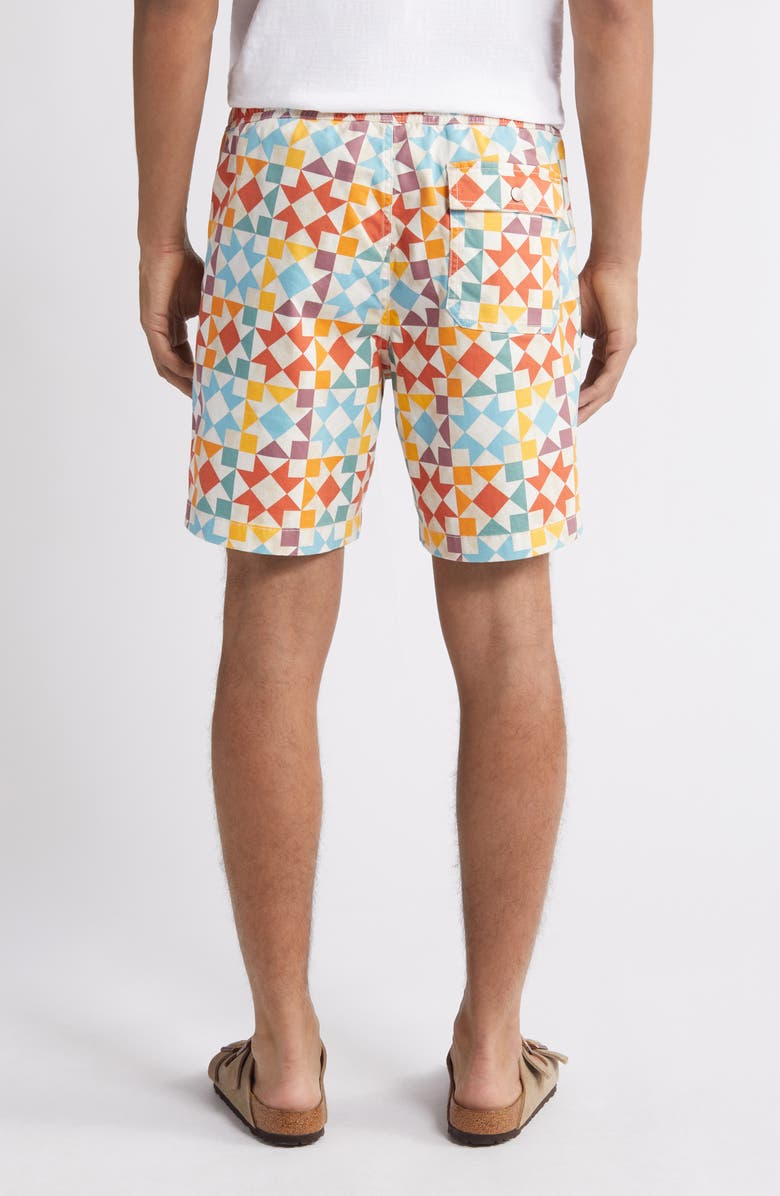 Treasure & Bond Quilt Print Stretch Cotton Drawstring Shorts, Alternate, color, 