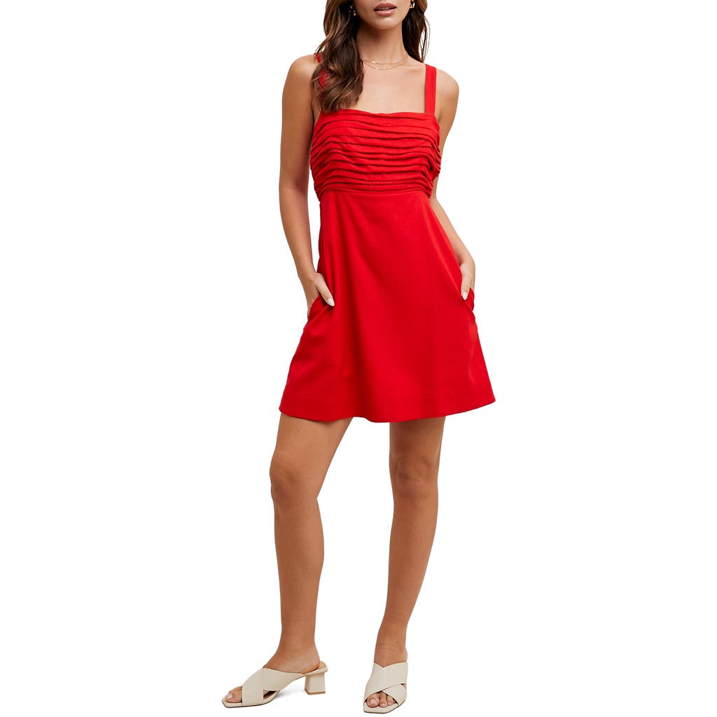Wishlist Pleated Minidress In Red