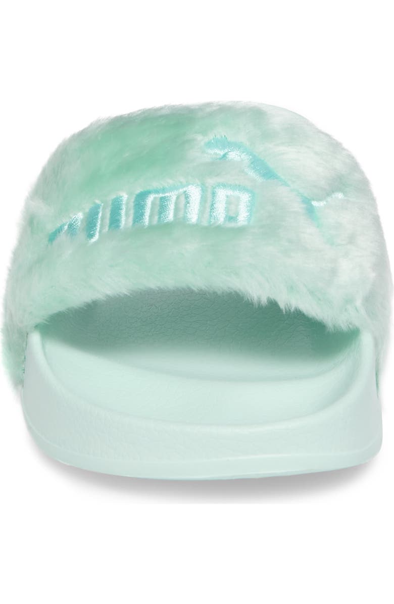 PUMA FENTY PUMA by Rihanna 'Leadcat Fenty' Faux Fur Slide Sandal, Alternate, color,