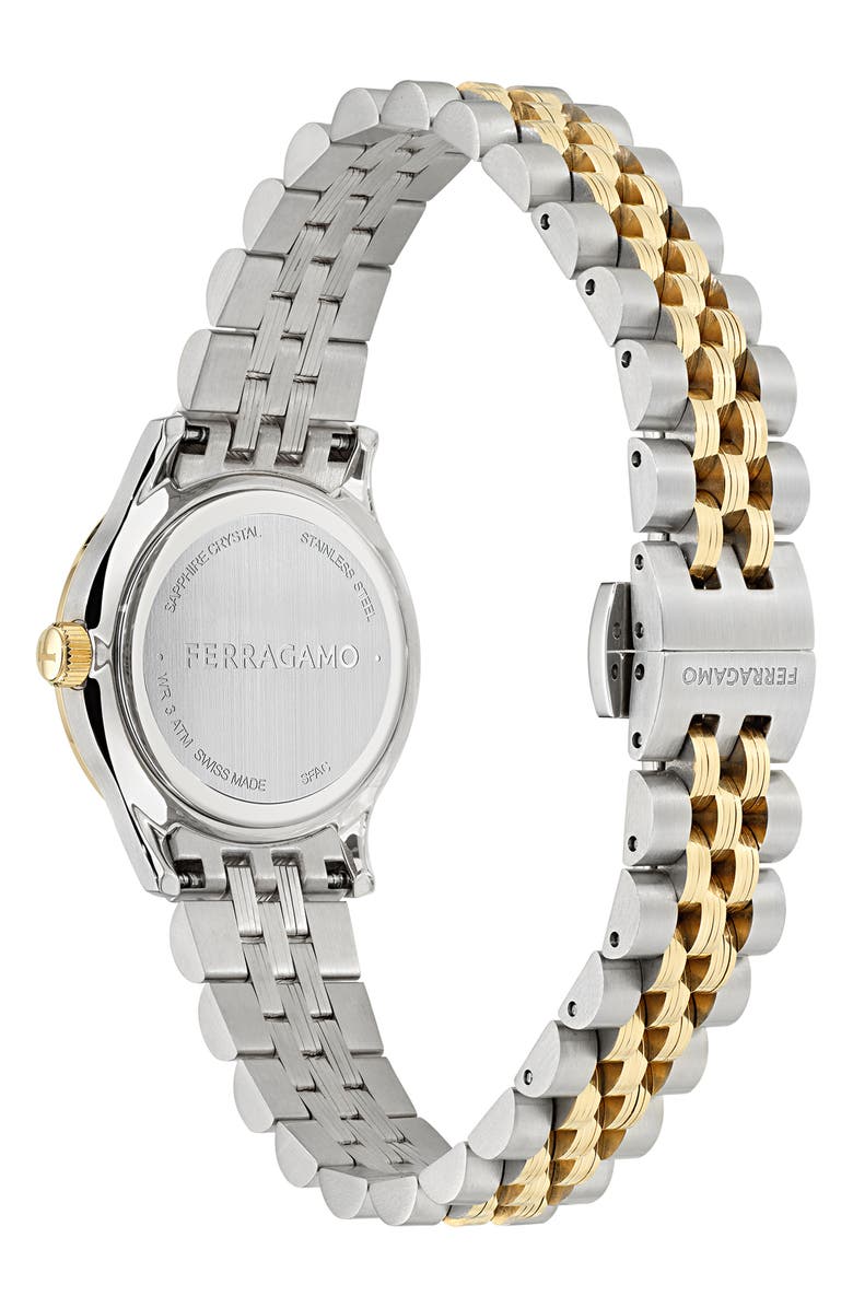 FERRAGAMO Duo Two-Tone Bracelet Watch, 28mm, Alternate, color,