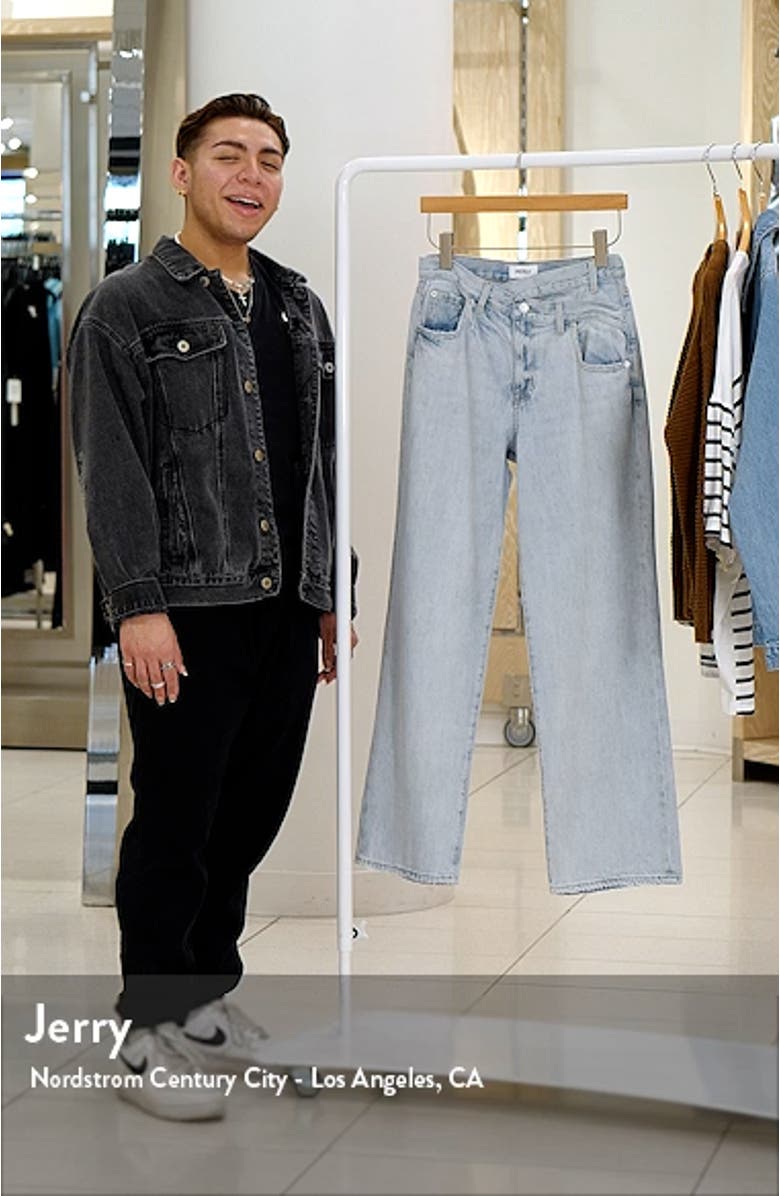 Bobbie Crossover Waist Wide Leg Jeans, sales video thumbnail