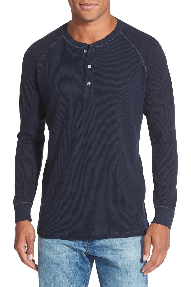 'Commute' Long Sleeve Henley, Main, color, HEATHER BLUE NIGHT