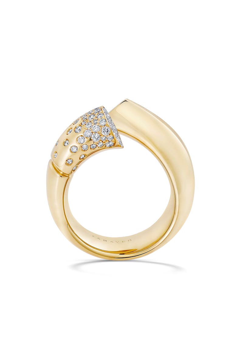 Oera Pavé Diamond Ring, Alternate, color, YELLOW GOLD