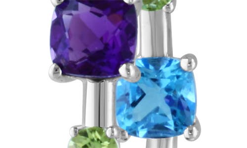 Effy Sterling Silver Semiprecious Stone Inside Out Hoop Earrings In Silver Multi