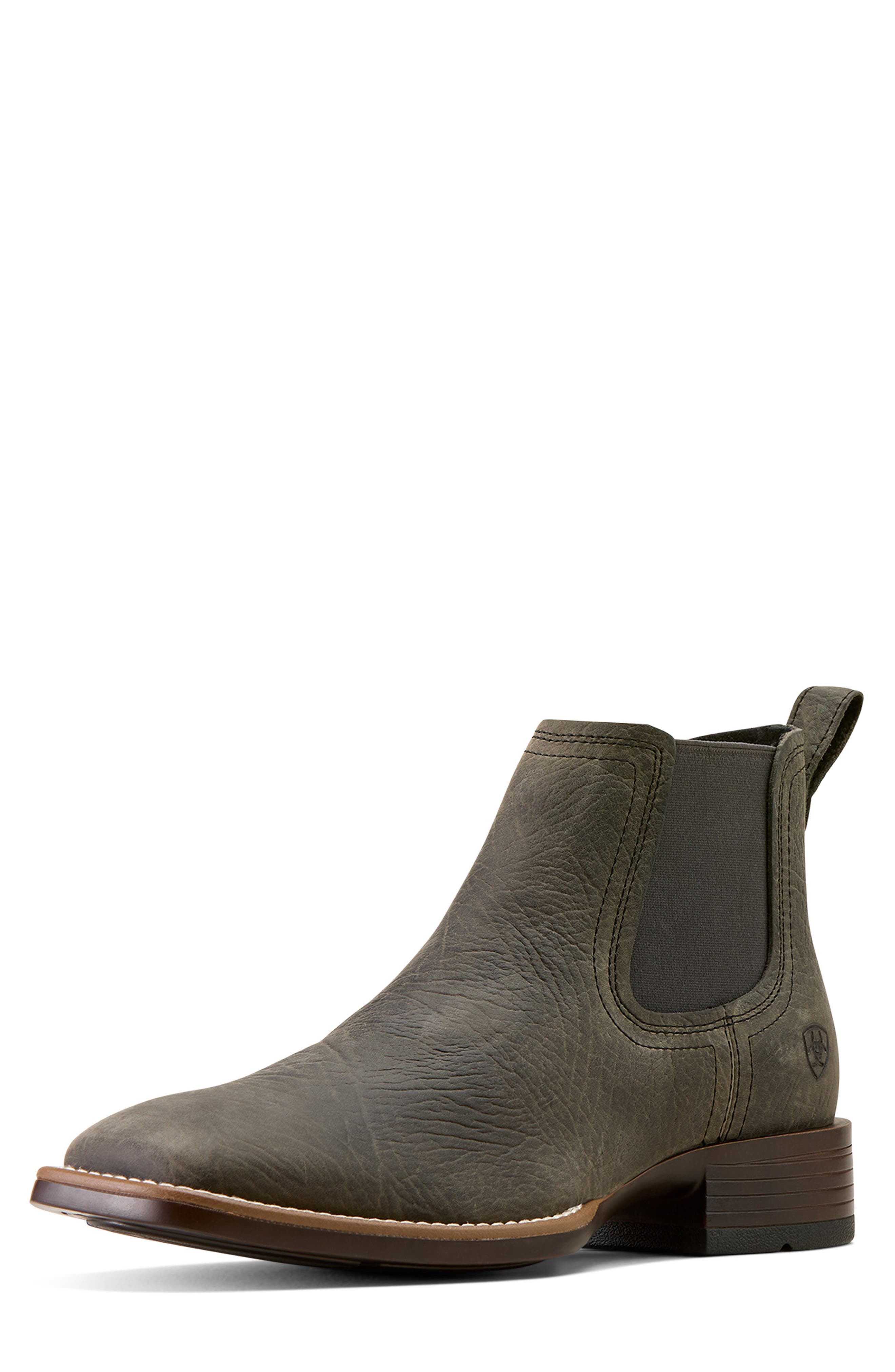 Ariat Booker Wide Square Toe Western Chelsea Boot, Alternate, color, Gray