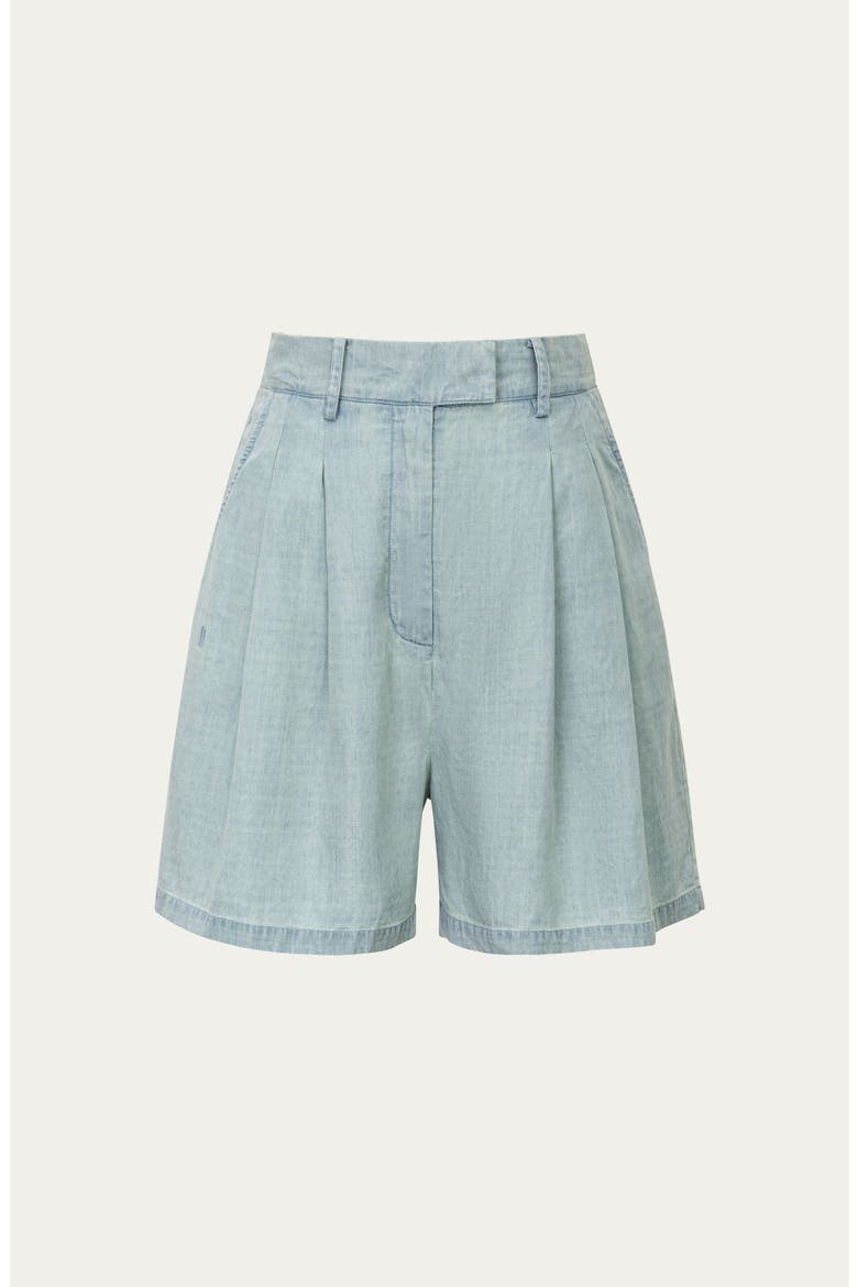 Lyricist Pleated Shorts, Alternate, color, Chambray Blue