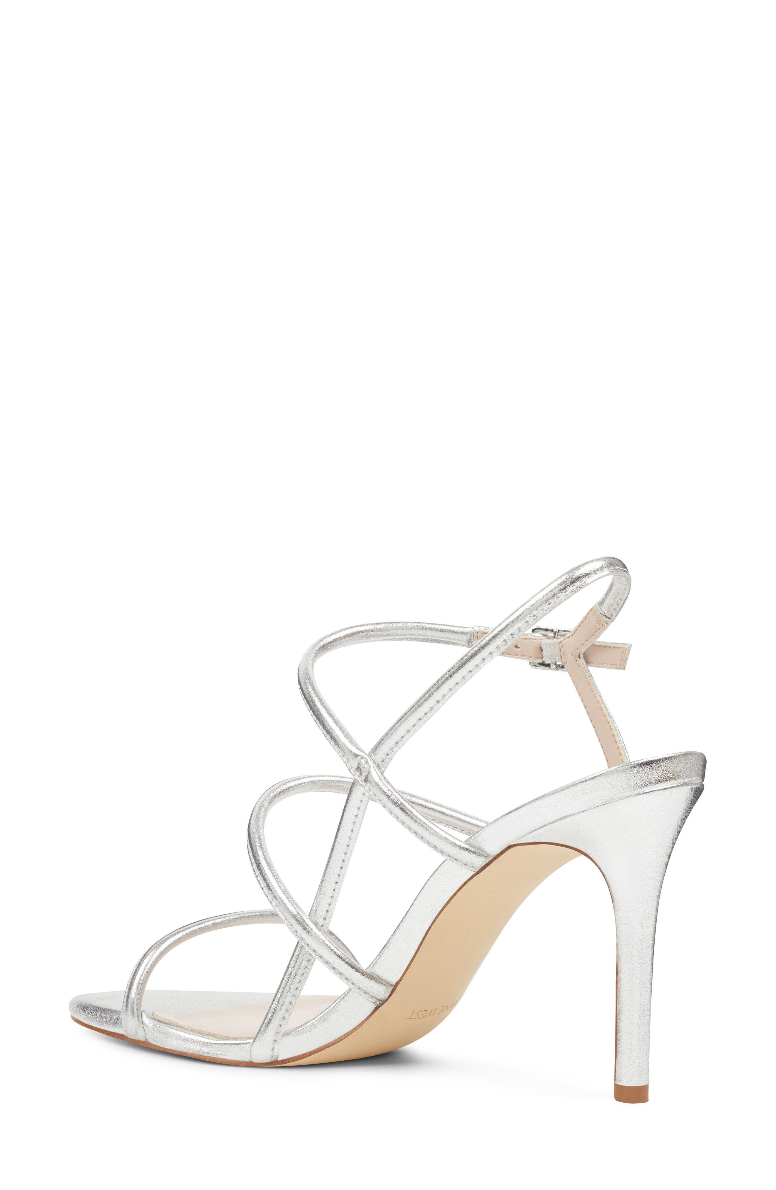 Mericia Cage Sandal, Alternate, color, SILVER LEATHER