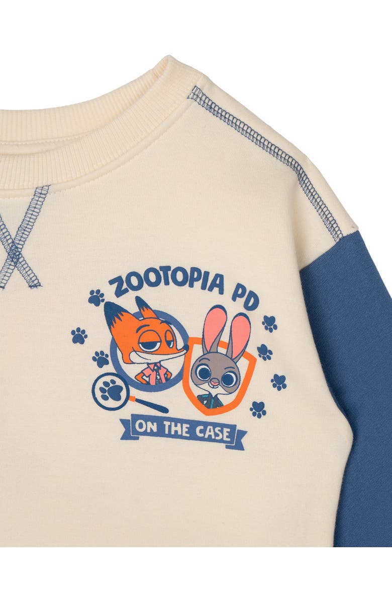 Zootopia Fleece Sweatshirt and Pants Set, Alternate, color, Zootopia Cream Blue