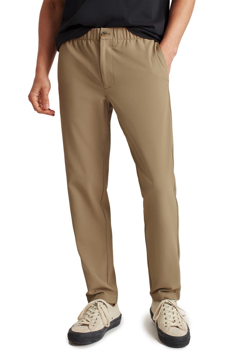 Flat Front Stretch Cotton Chinos, Main, color, SAHARA KHAKI