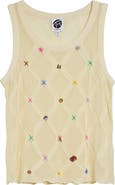 YanYan Cotton Lattice Stitch Sweater Tank