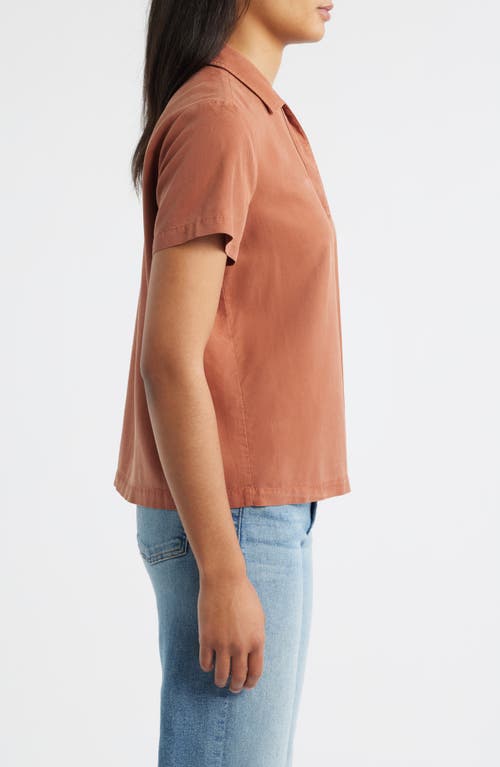 Cloth & Stone Flowy Button-up Shirt In Brown