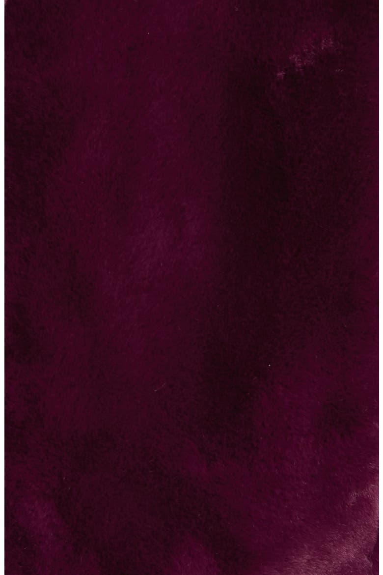 Shawl Collar Faux Fur Jacket, Alternate, color, DRY MARTINI