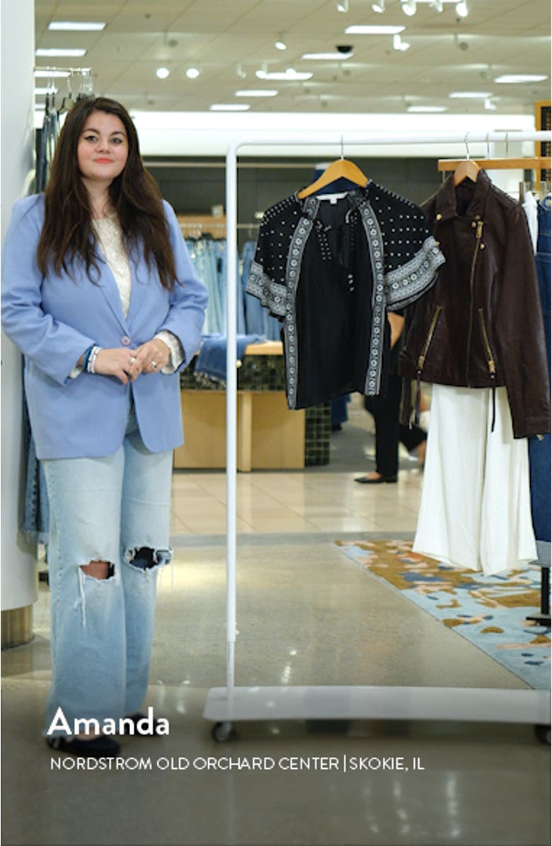 Ganna Embroidered Silk & Cotton Blouse, sales video thumbnail