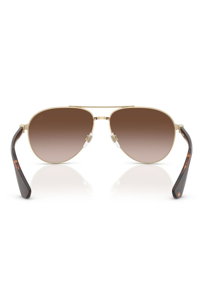 59mm Gradient Pilot Sunglasses, Alternate, color, LIGHT GOLD / BROWN GRADIENT