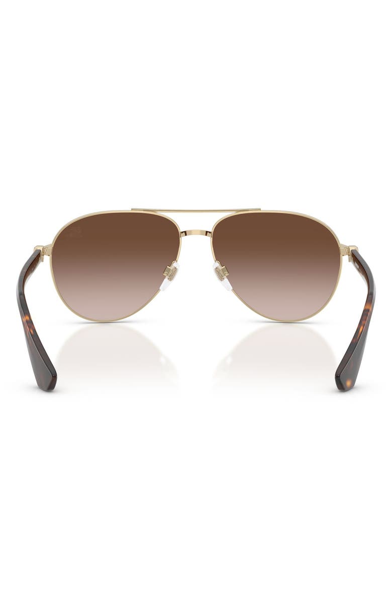 Burberry 59mm Gradient Pilot Sunglasses, Alternate, color, Light Gold / Brown Gradient