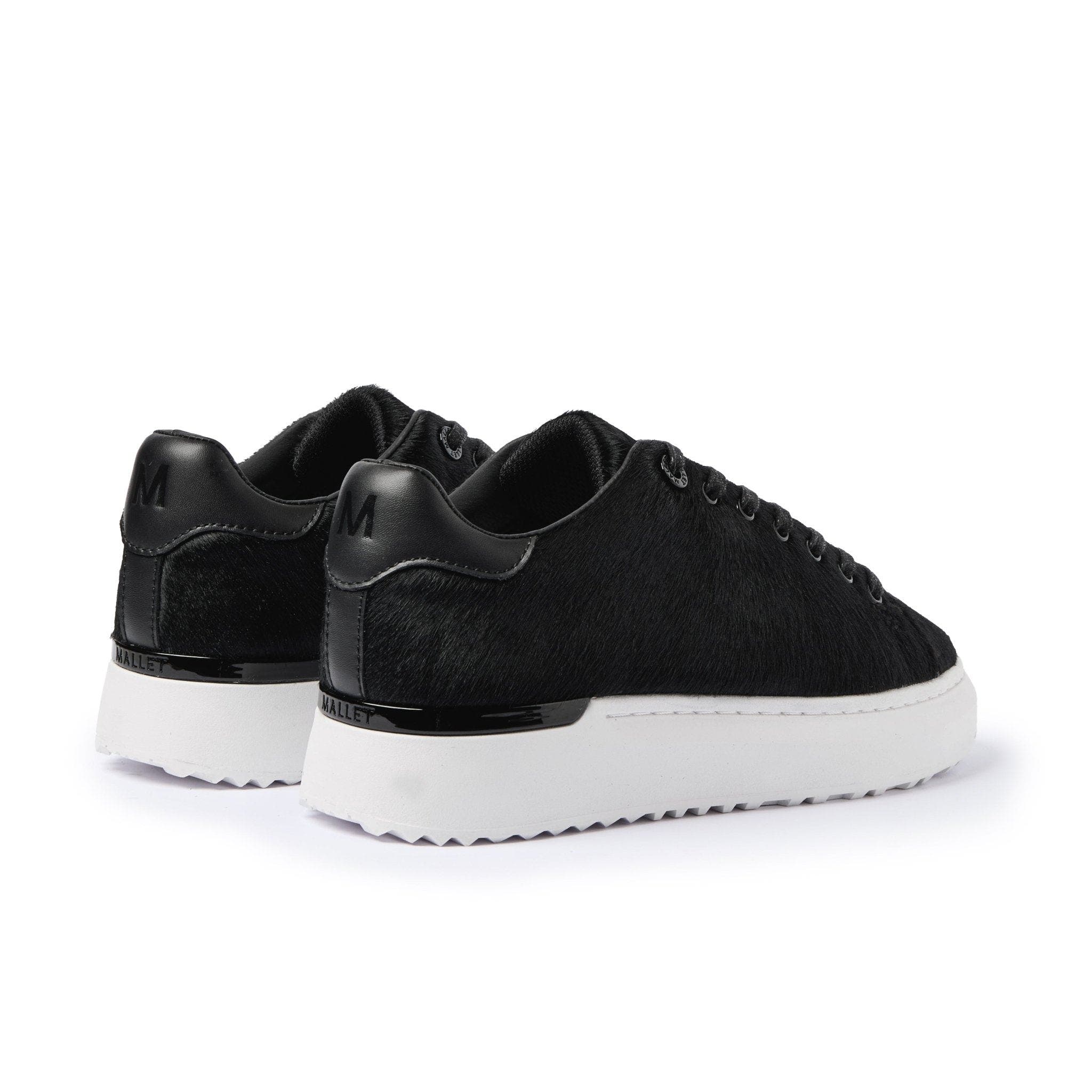 MALLET Pony Hair Low-Top Platform Trainers, Alternate, color, Black
