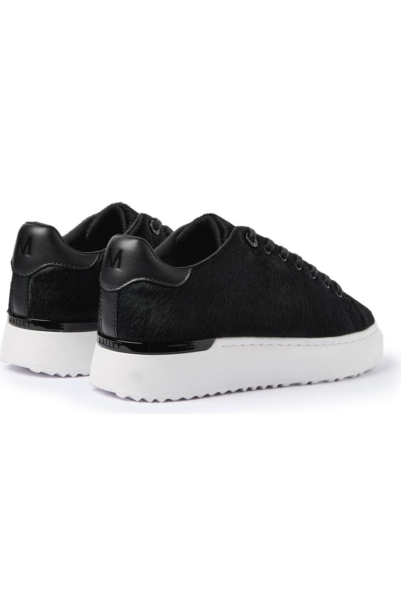 MALLET Pony Hair Low-Top Platform Trainers, Alternate, color, Black