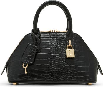 Angled Bowler Top Handle Bag