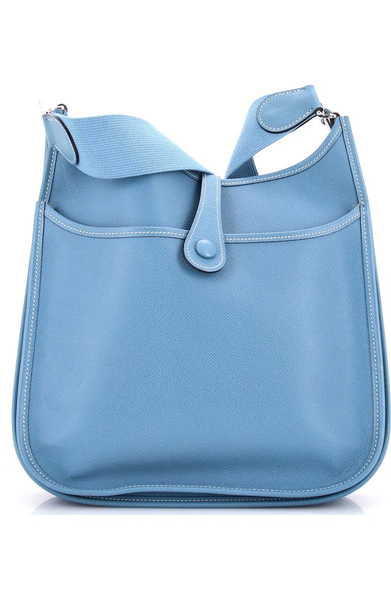 Pre-Owned Hermes Evelyne Bag Gen II Epsom PM, Alternate, color, Bleu Jean