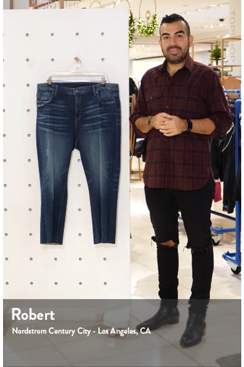 Kelsey High Waist Raw Hem Crop Kick Flare Jeans video